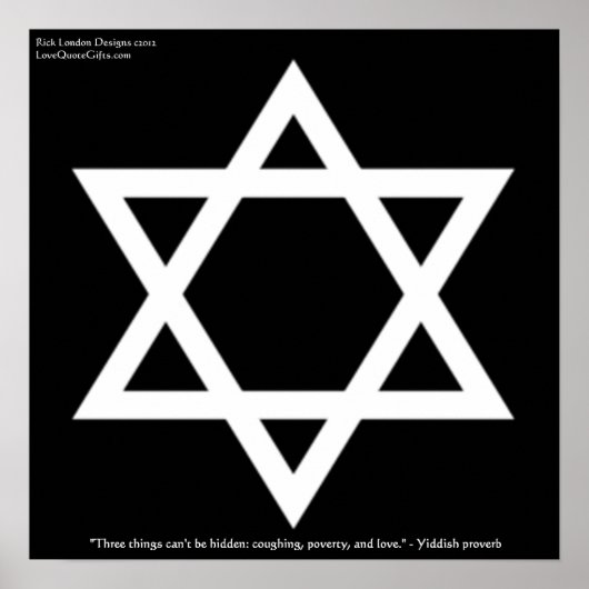 Berühmtes Jiddish-Zitat zum Liebe-Poster von Rick Poster (Vorne)