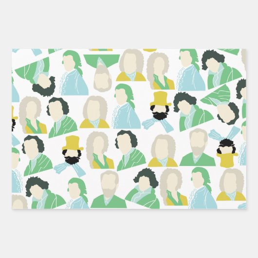 Berühmtes Komponistenpapier Geschenkpapier Set (Vorderseite 3)