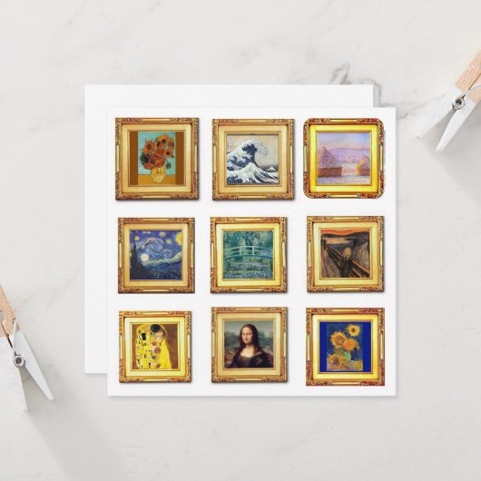 Berühmtes Kunstwerk Karte (Vorderseite/Rückseite Beispiel)