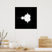 Berühmtes Mandelbrot-Set auf schwarzem Poster (Küche)