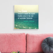 BERÜHMTES MEERQUOTE JACQUES COUSTEAU FOTO ART LEINWANDDRUCK (Insitu (Wohnzimmer))