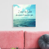 BERÜHMTES MEERQUOTE PABLO NERUDA FOTO ART LEINWANDDRUCK (Insitu (Wohnzimmer))