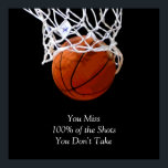 Berühmtes Motivierend Zitat Basketball Poster<br><div class="desc">Ich Liebe dieses Spiel. Beliebte Sportarten - Basketball Game Ball Image.</div>