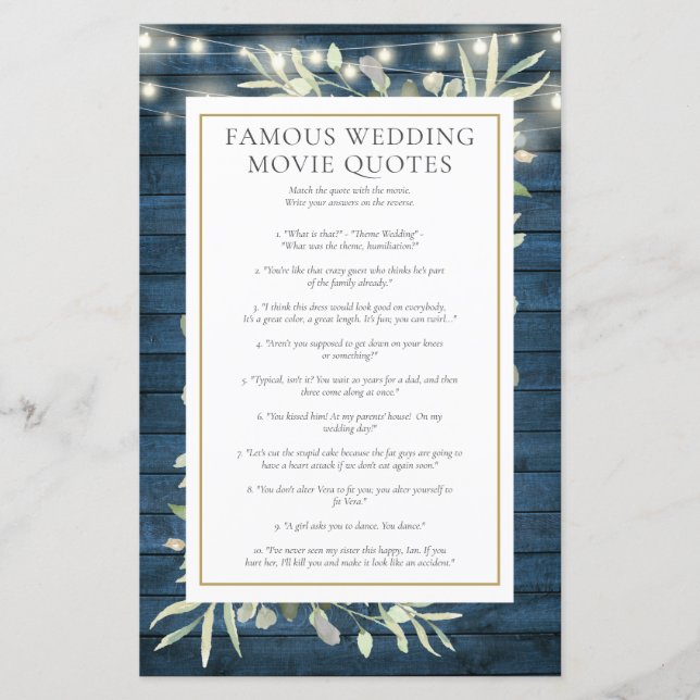 Berühmtes Movie Quotes Brautparty (Vorderseite)