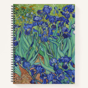Berühmtes Ölbild Blaue Schwertlilien von Van Gogh Notizblock