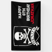 Berühmtes Pirate Skull Party Banner (Vertikal)