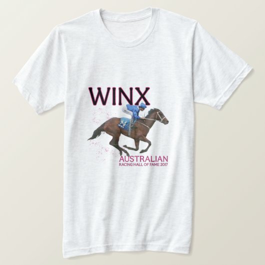 Berühmtes Racehorse Winx 1975 Rennen T-Shirt (Design vorne)