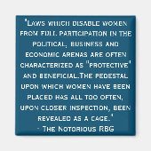 Berühmtes RBG Quote Magnet (Vorne)