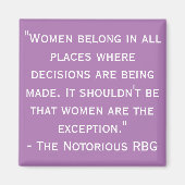 Berühmtes RBG Quote Magnet (Vorne)