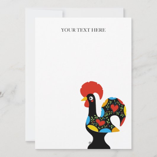 Berühmtes Rooster der Einladung Barcelos Nr. 09 (Rückseite)