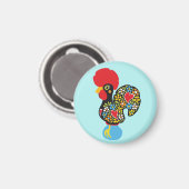 Berühmtes Rooster von Barcelos Nr. 06 Magnet (Vorderseite/Rückseite)