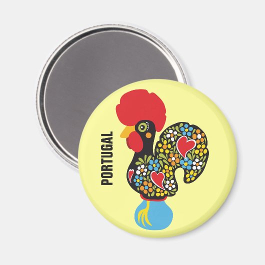 Berühmtes Rooster von Barcelos Nr. 06 Magnet (Vorderseite/Rückseite)