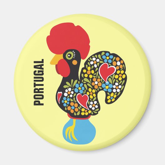 Berühmtes Rooster von Barcelos Nr. 06 Magnet (Vorne)