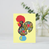 Berühmtes Rooster von Barcelos Nr. 06 Postkarte (Stehend Vorderseite)