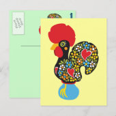 Berühmtes Rooster von Barcelos Nr. 06 Postkarte (Vorne/Hinten)