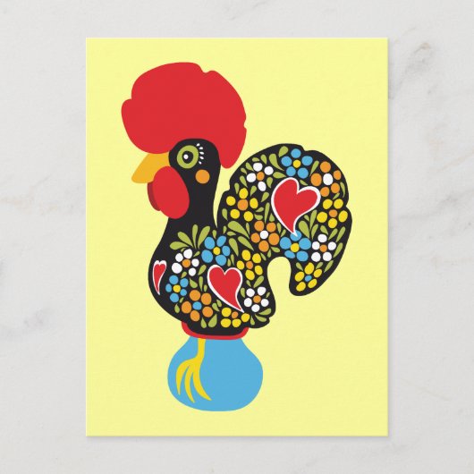 Berühmtes Rooster von Barcelos Nr. 06 Postkarte (Vorderseite)