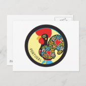 Berühmtes Rooster von Barcelos Nr. 06 Postkarte (Vorne/Hinten)