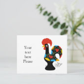Berühmtes Rooster von Barcelos Nr. 09 Postkarte (Stehend Vorderseite)