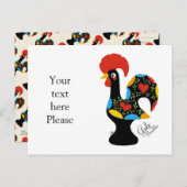 Berühmtes Rooster von Barcelos Nr. 09 Postkarte (Vorne/Hinten)