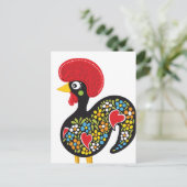Berühmtes Rooster von Barcelos Portugal Nr. 07 Postkarte (Stehend Vorderseite)