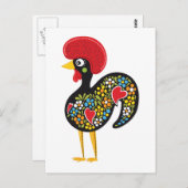 Berühmtes Rooster von Barcelos Portugal Nr. 07 Postkarte (Vorne/Hinten)