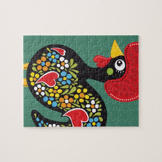Berühmtes Rooster von Barcelos Portugal Nr.07 Puzzle (Horizontal)