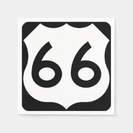 Berühmtes Route 666 Paper Party Napkins Serviette