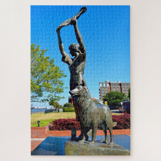 berühmtes schwingendes Mädchen in Savannah, Georgi Puzzle (Vertikal)