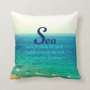 BERÜHMTES SEEzitat-JACQUES COUSTEAU KISSEN