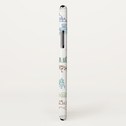 Berühmtes Sehenswürdigkeit-Muster Case-Mate iPhone Hülle (Hinten/Rechts)