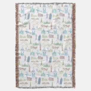 Berühmtes Sehenswürdigkeit-Muster Decke