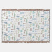 Berühmtes Sehenswürdigkeit-Muster Decke (Vorderseite)