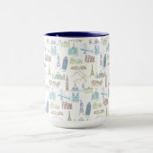 Berühmtes Sehenswürdigkeit-Muster Tasse (Zentrum)