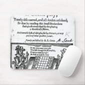 Berühmtes Spiel von Schach, 1614 Mousepad (Mit Mouse)