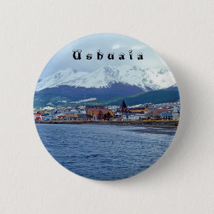 Berühmtes Ushuaia - Tierra del Fuego, Argentinien Button