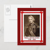 Berühmtes Volk, Admiral Horatio Nelson 1758-1805 Postkarte (Vorne/Hinten)
