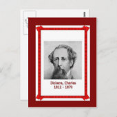 Berühmtes Volk, Charles Dickens 1812-1870 Postkarte (Vorne/Hinten)