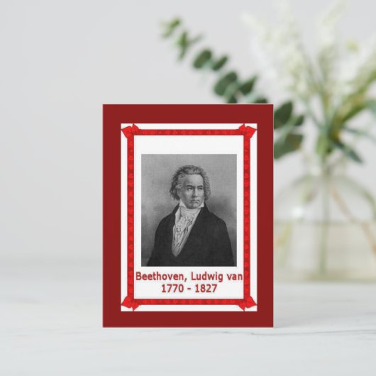 Berühmtes Volk, Ludwig van Beethoven 170-1827 Postkarte (Stehend Vorderseite)