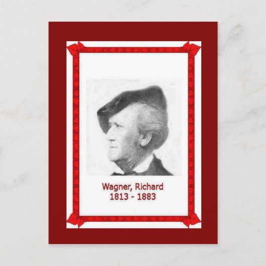 Berühmtes Volk, Richard Wagner 1813 - 1883 Postkarte (Vorderseite)