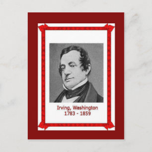 Berühmtes Volk, Washington Irving 1783-1859 Postkarte