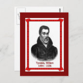 Berühmtes Volk, William Tyndale 1494-1536 Postkarte (Vorne/Hinten)