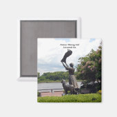 Berühmtes Waving Girl von Savannah Ga. Magnet (Vorderseite/Rückseite)