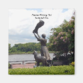 Berühmtes Waving Girl von Savannah Ga. Magnet (Vorne)