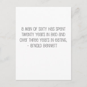 Berühmtes Zitat "A Man of 60" Postkarte