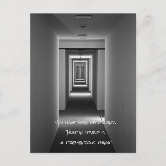 Berühmtes Zitat: Sie waren mein Freund, von EB Whi Einladungspostkarte (Vorderseite)