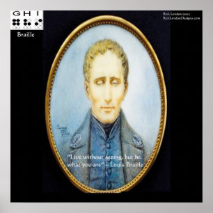 Berühmtes Zitat von Louis Braille Poster