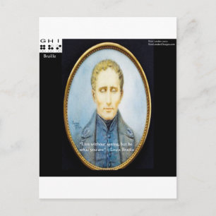 Berühmtes Zitat von Louis Braille Postkarte