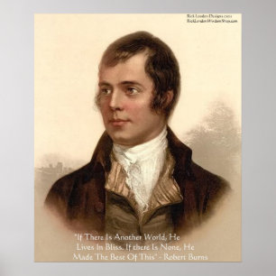 Berühmtes Zitat von Robert Burns Poster