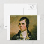 Berühmtes Zitat von Robert Burns Postkarte (Vorne/Hinten)