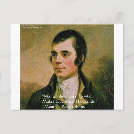 Berühmtes Zitat von Robert Burns Postkarte (Vorderseite)